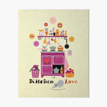 The cute kitchen stuff. Art Board Print for Sale by lvlay