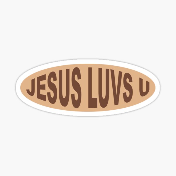 Aperçu de l'œuvre JESUS LUVS U créée et vendue par nicolaysdesigns.