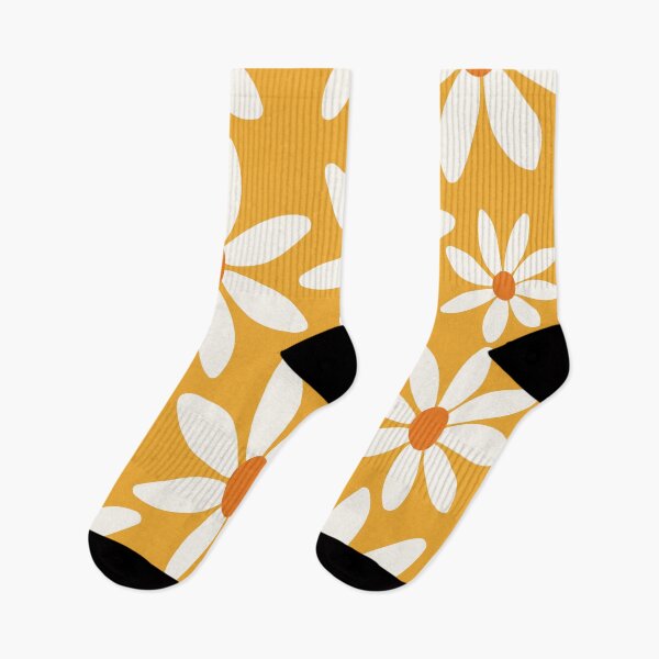 Item preview, Flower market, Edinburgh, Colorful retro print, Fun art, Cottagecore, Positive art, Abstract yellow flowers designed and sold by KristinityArt.