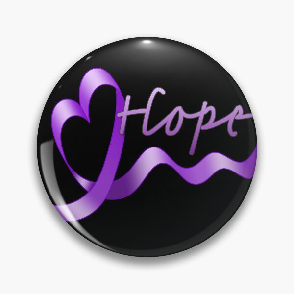 Item preview, Purple Awareness Heart Ribbon with Hope designed and sold by Alondra.
