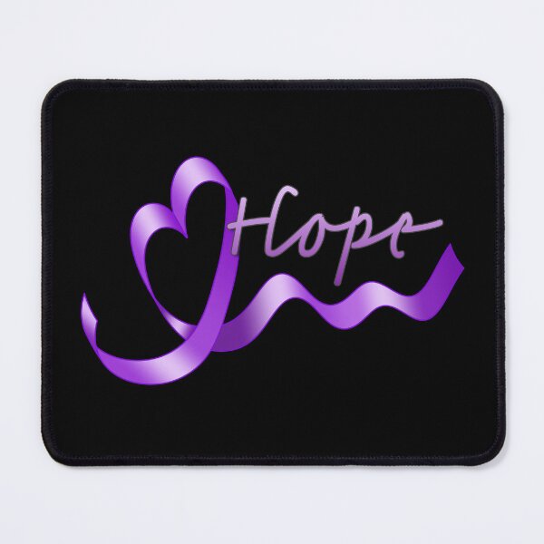 Item preview, Purple Awareness Heart Ribbon with Hope designed and sold by Alondra.