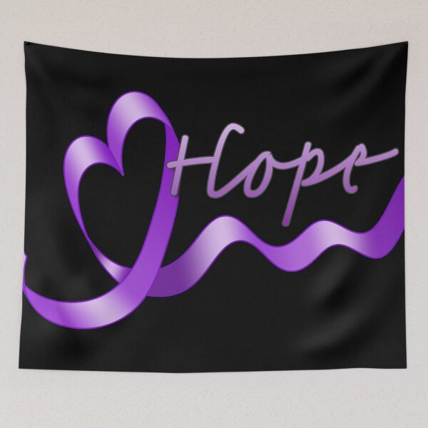Item preview, Purple Awareness Heart Ribbon with Hope designed and sold by Alondra.
