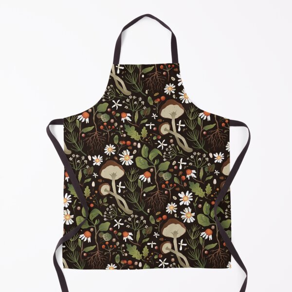 Item preview, Flowers Garden Mushroom Pattern Plants Lovers Tropical Floral Farmer Chef Kitchen Vegan Restaurants Stuff Clothes Aprons Sock designed and sold by NOorYES.