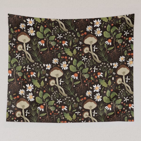 Item preview, Flowers Garden Mushroom Pattern Plants Lovers Tropical Floral Farmer Chef Kitchen Vegan Restaurants Stuff Clothes Aprons Sock designed and sold by NOorYES.