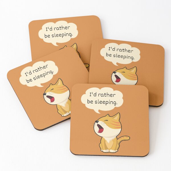 Item preview, I would rather be sleeping Cute sleepy cat designed and sold by cerenalkan.