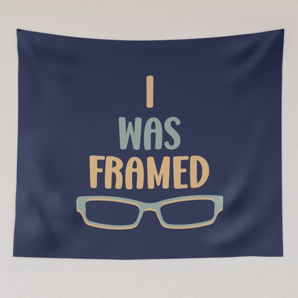Item preview, I Was Framed Pun Quote With Eyeglasses designed and sold by Primroaddesigns.