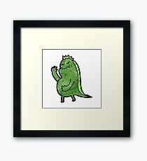 cartoon monster Framed Print