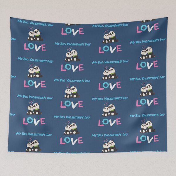 Item preview, My Big Valentine's Day Love. Blue color. designed and sold by GoldenPine.