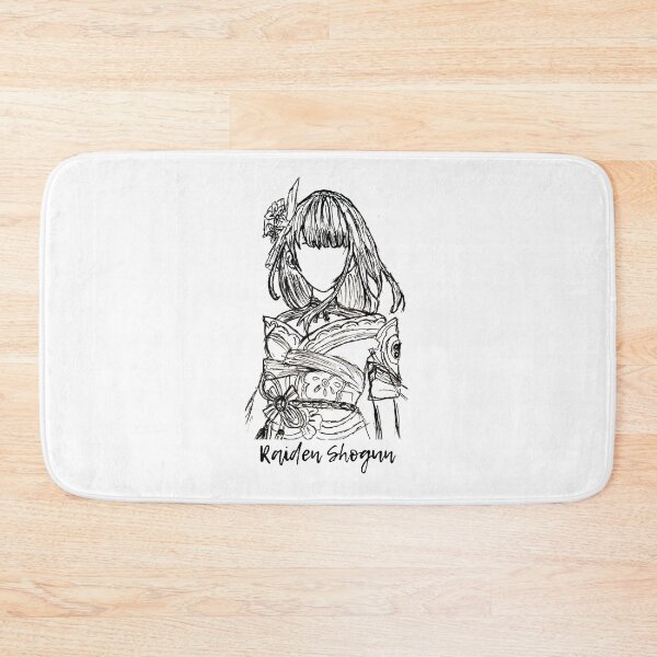 Item preview, Raiden Shogun lineart Genshin designed and sold by nerdgurllreadz.