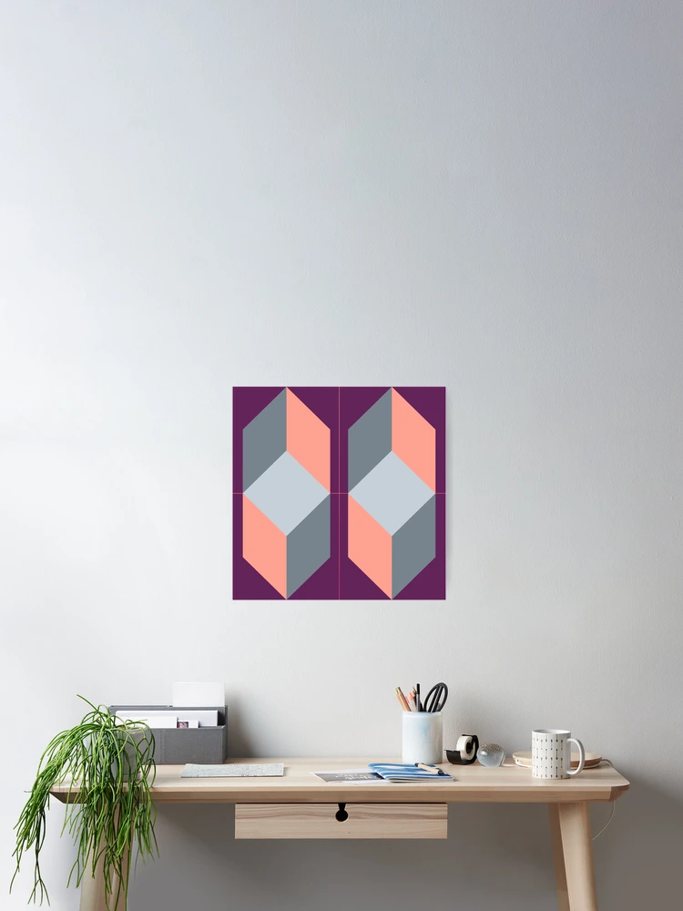 Thumbnail 2 of 3, Poster, Chevron square designed and sold by BubbleTextBox.
