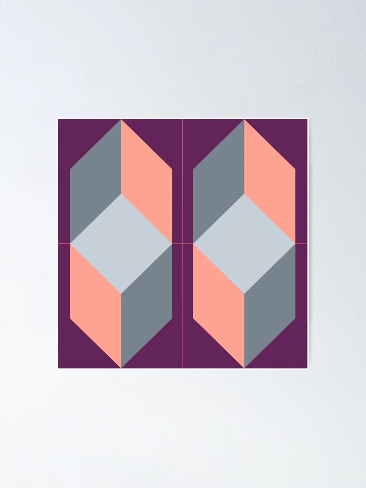 Thumbnail 1 of 3, Poster, Chevron square designed and sold by BubbleTextBox.
