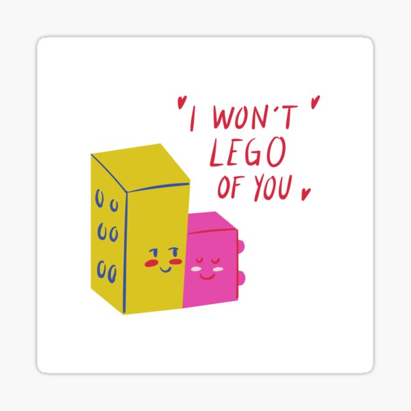 Item preview, Valentines day ; i won't lego of you . designed and sold by amirashoping.