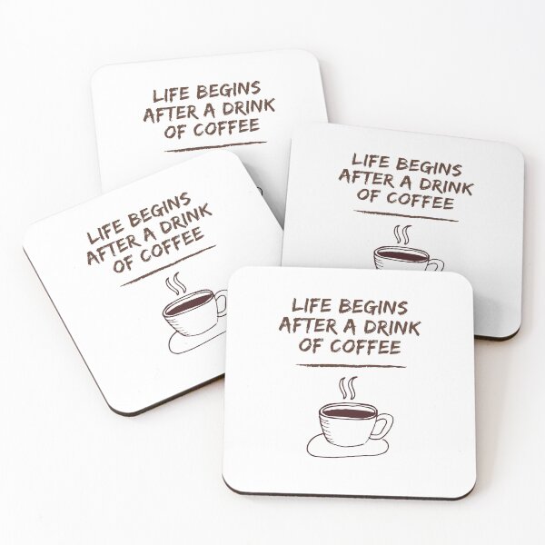 Item preview, Life Begins After A Drink Of Coffee designed and sold by ExploreTheStore.