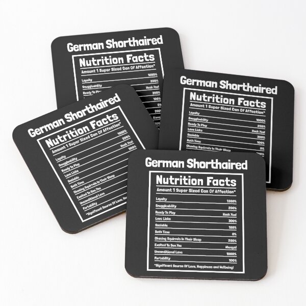 Item preview, German Shorthaired Pointer Nutrition Facts Funny Dog Gift designed and sold by Guarddogdrive.