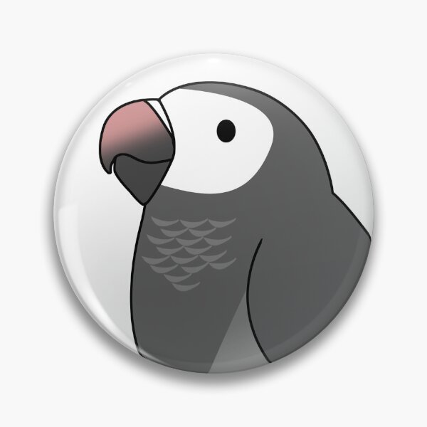 Item preview, Timneh african grey parrot cartoon drawing designed and sold by lifewithbirds.