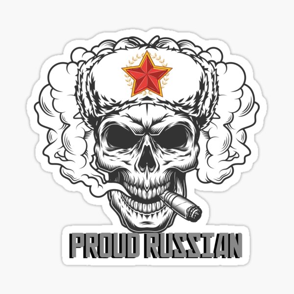 Artikel-Vorschau von Stolzer Russe UDSSR Russland Totenkopf Roter Stern, designt und verkauft von TimekPolo.