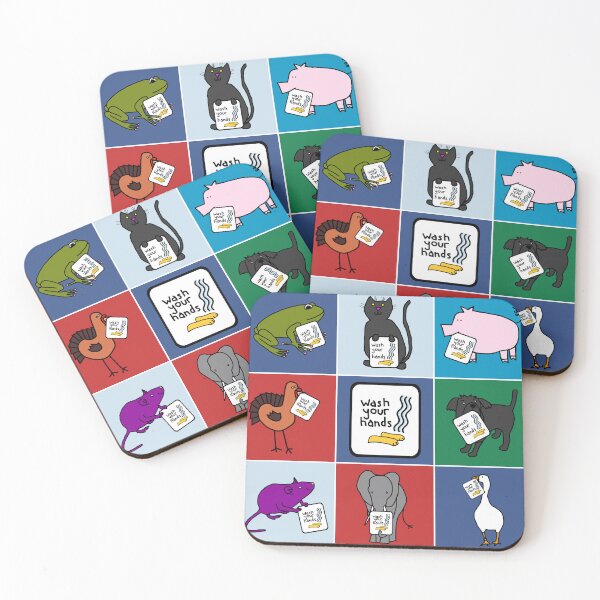 Item preview, Cute Animals Say Wash Your Hands designed and sold by ellenhenry.