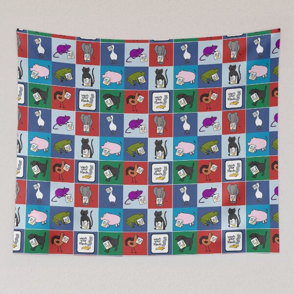 Item preview, Cute Animals Say Wash Your Hands designed and sold by ellenhenry.