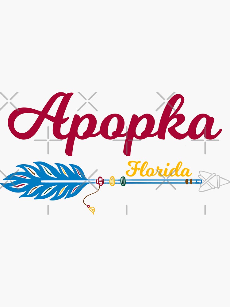 "Apopka Florida Featuring Arrow with Feather" Sticker for Sale by