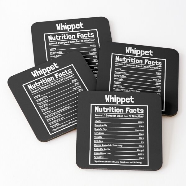 Item preview, Whippet Nutrition Facts Funny Dog Gift designed and sold by Guarddogdrive.