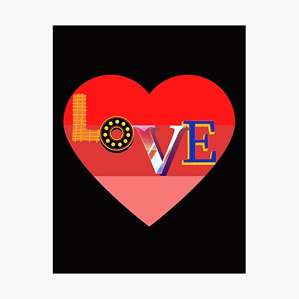 Item preview, love sunset heart designed and sold by Highhocreations.
