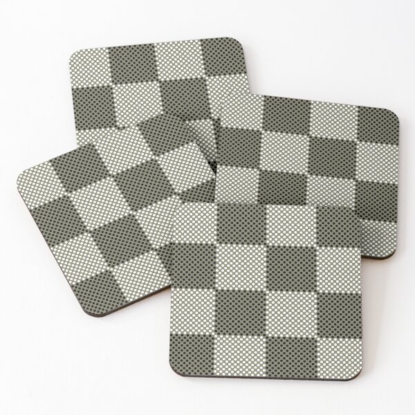 Item preview, Green Black and White Polka Dot Checkerboard Pattern Pairs Jolie 2022 Color of the Year Sage designed and sold by ColorOfTheYears.