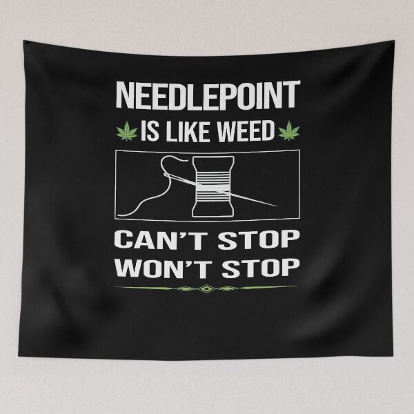 Item preview, Funny Can't Stop Needlepoint Canvas Work designed and sold by FulviaContreras.