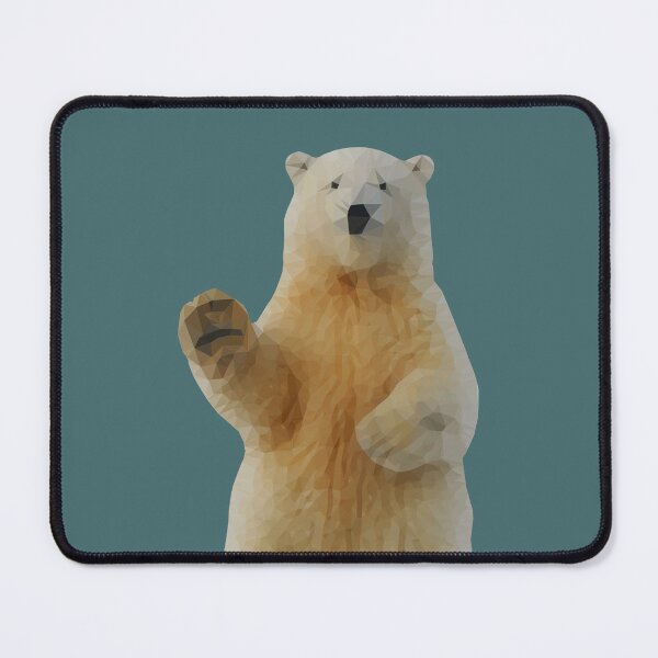 Item preview, Low Poly waving polar bear designed and sold by ElijahKingArt.