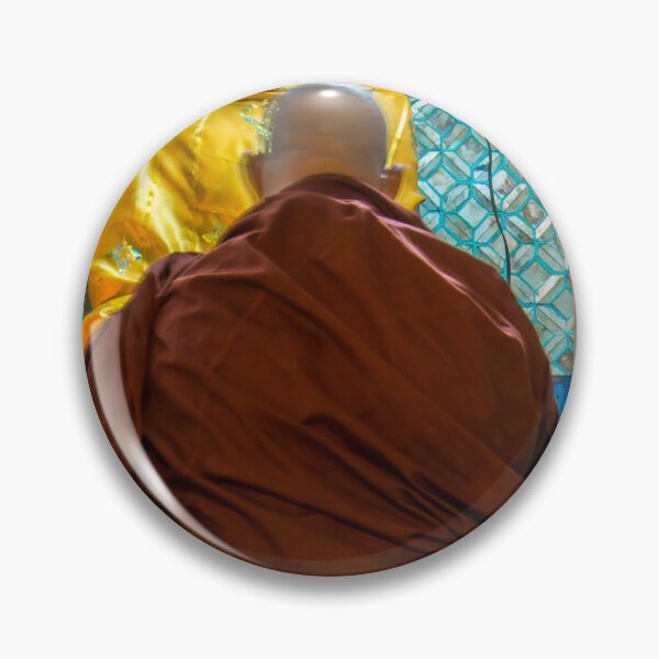 Item preview, A Burmese buddhist monk praying in the evening sun at the Shwedagon Pagoda, Yangon, Myanmar designed and sold by SnapTPhotograph.