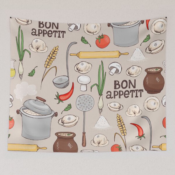 Item preview, Kitchen Pizza Tomato Vegetables Pasta Mushroom Soap Pattern Plants Lovers Tropical Floral Farmer Chef Kitchen Vegan Restaurants Stuff Clothes Aprons Sock designed and sold by NOorYES.