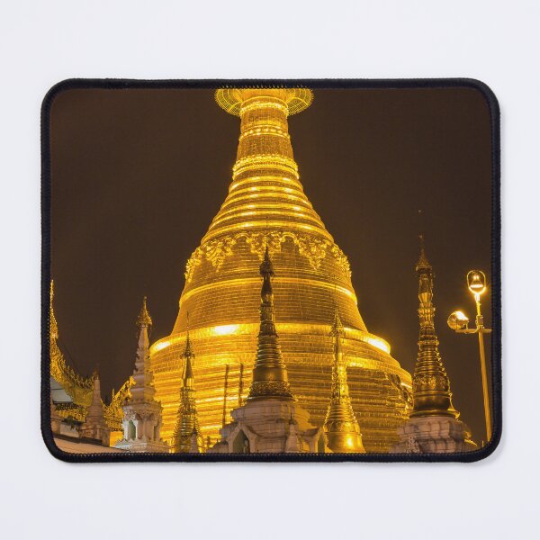 Item preview, The Shwedagon Pagoda in Yangon illuminated at night, in Myanmar designed and sold by SnapTPhotograph.
