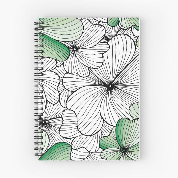 Item preview, green flowers pattern designed and sold by Argunika.