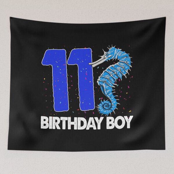 Item preview, Happy Birthday Boy 11 Seahorse designed and sold by Bendthetrend.