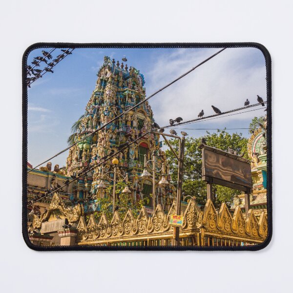 Item preview, The Shri Kali Temple in central Yangon, Myanmar, surrounded by a flock of birds designed and sold by SnapTPhotograph.