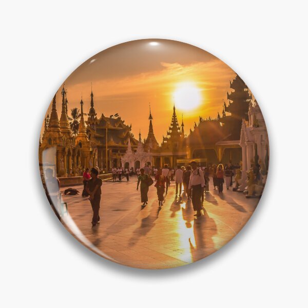 Item preview, Sunset light on the Shwedagon Pagoda in Yangon, Myanmar designed and sold by SnapTPhotograph.