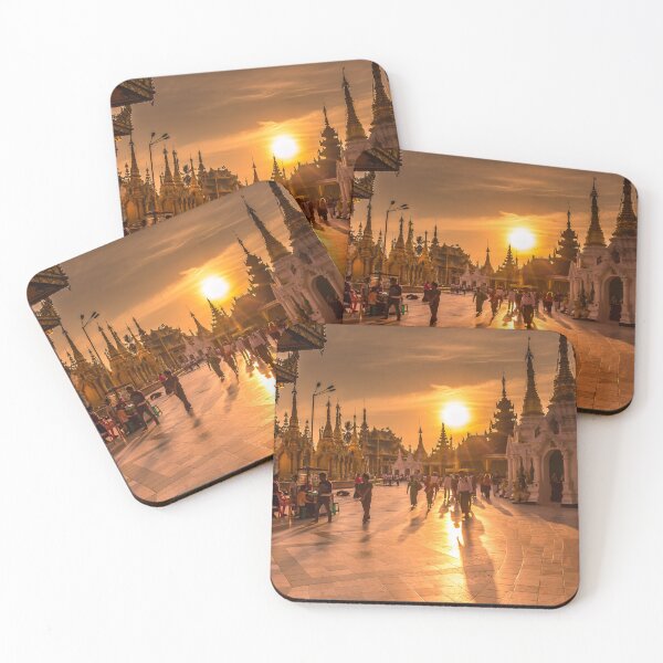 Item preview, Sunset light on the Shwedagon Pagoda in Yangon, Myanmar designed and sold by SnapTPhotograph.