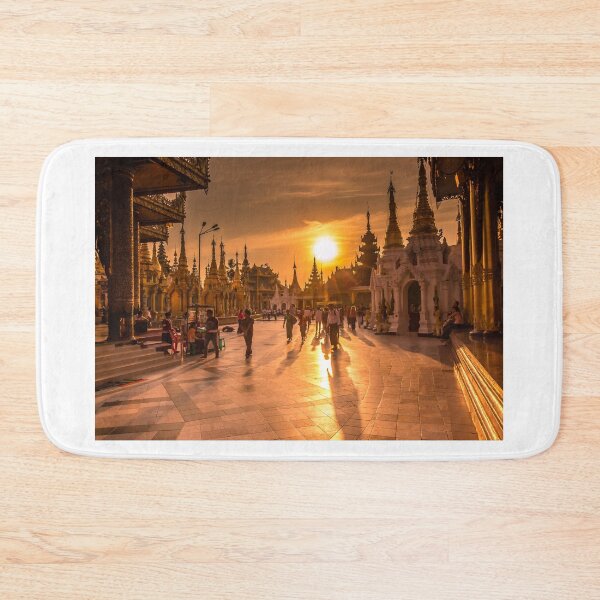 Item preview, Sunset light on the Shwedagon Pagoda in Yangon, Myanmar designed and sold by SnapTPhotograph.