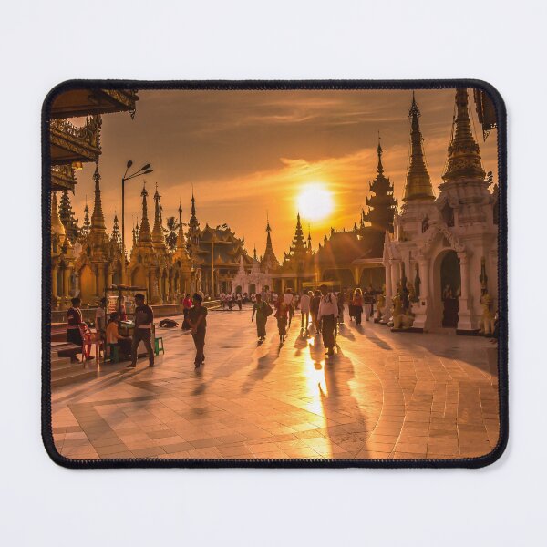 Item preview, Sunset light on the Shwedagon Pagoda in Yangon, Myanmar designed and sold by SnapTPhotograph.