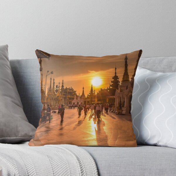 Item preview, Sunset light on the Shwedagon Pagoda in Yangon, Myanmar designed and sold by SnapTPhotograph.