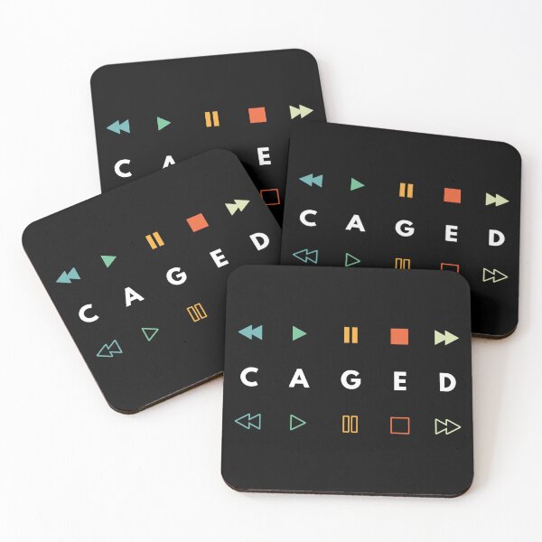 Item preview, CAGED System Music Player Buttons Retro Colors designed and sold by nightsworthy.