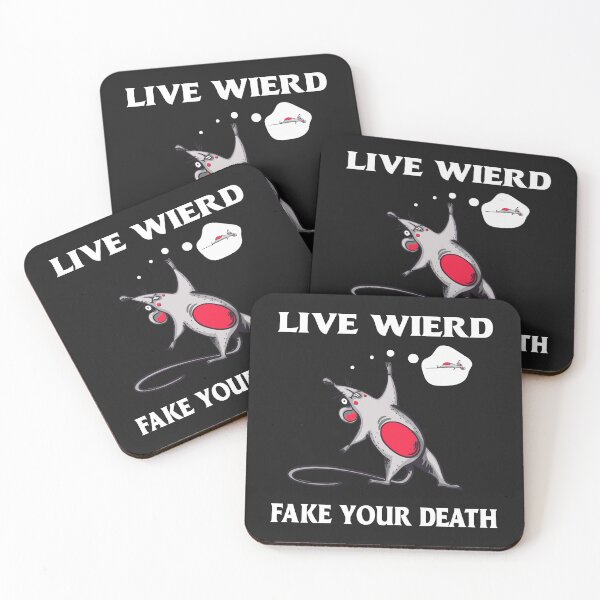 Item preview, Live Wierd, Fake Your Death-funny gift idea for your wierd friends designed and sold by BRtisticDesigns.