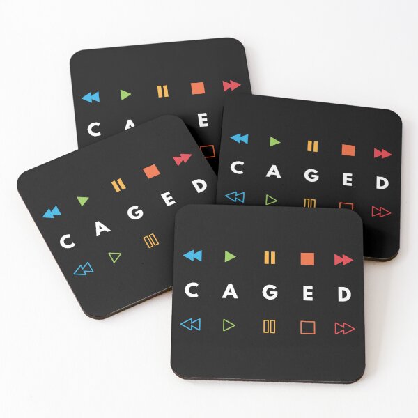 Item preview, CAGED System Music Player Buttons Multi Colors designed and sold by nightsworthy.