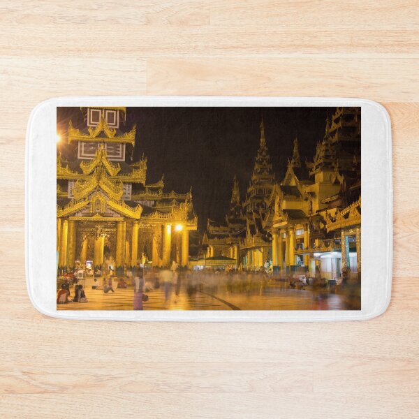 Item preview, Long exposure of inside the Shwedagon Pagoda at night, Yangon, Myanmar designed and sold by SnapTPhotograph.