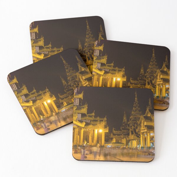 Item preview, Long exposure of inside the Shwedagon Pagoda at night, Yangon, Myanmar designed and sold by SnapTPhotograph.
