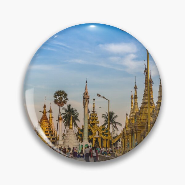Item preview, Late afternoon scene at the Shwedagon Pagoda in Yangon, Myanmar designed and sold by SnapTPhotograph.