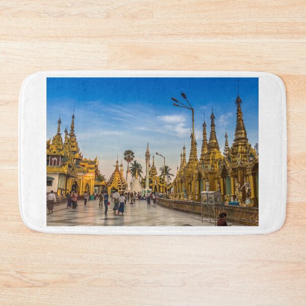 Item preview, Late afternoon scene at the Shwedagon Pagoda in Yangon, Myanmar designed and sold by SnapTPhotograph.
