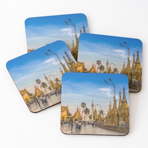 Item preview, Late afternoon scene at the Shwedagon Pagoda in Yangon, Myanmar designed and sold by SnapTPhotograph.