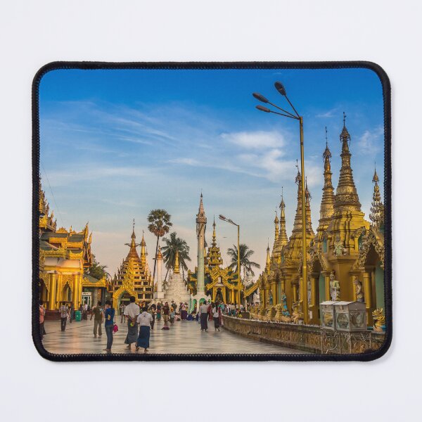 Item preview, Late afternoon scene at the Shwedagon Pagoda in Yangon, Myanmar designed and sold by SnapTPhotograph.