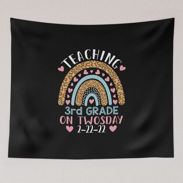 Item preview, Teaching 3rd Grade on Twosday 2-22-22 Funny Leopard Print Rainbow Heart Teaching Love 3rd Grade Teacher designed and sold by Md. Manjur Ahamed.