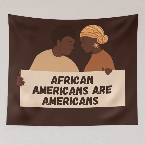 Item preview, African Americans are Americans  designed and sold by Giovanni's  Brown Quotes.